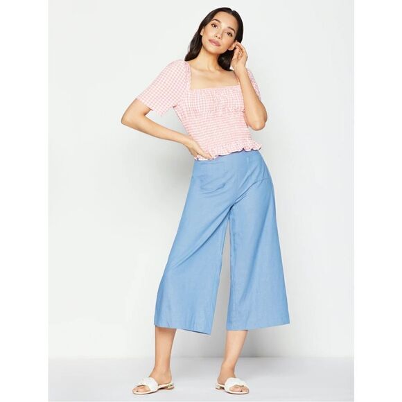 BCBGENERATION WIDE-LEG CROPPED PANT Womens 8 New - Picture 3 of 11